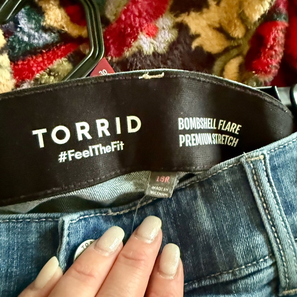 Torrid Light Blue Flare Jeans - Picture 2 of 3